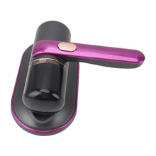 Load image into Gallery viewer, Bed Vacuum Cleaner Purple Handheld Cordless High Efficiency 2 Speeds Suction Power Mattress Vacuum Cleaner with 185ml Detachable Dust Cup