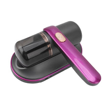 Load image into Gallery viewer, Bed Vacuum Cleaner Purple Handheld Cordless High Efficiency 2 Speeds Suction Power Mattress Vacuum Cleaner with 185ml Detachable Dust Cup