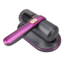Load image into Gallery viewer, Bed Vacuum Cleaner Purple Handheld Cordless High Efficiency 2 Speeds Suction Power Mattress Vacuum Cleaner with 185ml Detachable Dust Cup