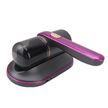 Load image into Gallery viewer, Bed Vacuum Cleaner Purple Handheld Cordless High Efficiency 2 Speeds Suction Power Mattress Vacuum Cleaner with 185ml Detachable Dust Cup