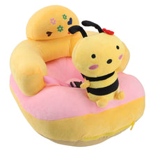 Load image into Gallery viewer, Baby Support Sofa Chair Anti Side Turn Anti Falling Luminous Soft Plush Baby Sofa Learn Sitting Chair for Indoor Bee