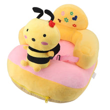 Load image into Gallery viewer, Baby Support Sofa Chair Anti Side Turn Anti Falling Luminous Soft Plush Baby Sofa Learn Sitting Chair for Indoor Bee