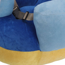 Load image into Gallery viewer, Cartoon Baby Support Seat Plush Adjustable Stable Children Learn Sitting Seat for Home Blue Penguin