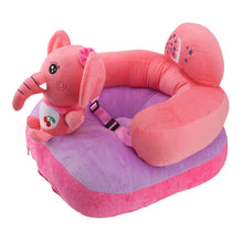 Load image into Gallery viewer, Cartoon Baby Support Seat Plush Adjustable Stable Children Learn Sitting Seat for Home Calf Elephant