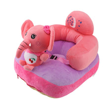 Load image into Gallery viewer, Cartoon Baby Support Seat Plush Adjustable Stable Children Learn Sitting Seat for Home Calf Elephant