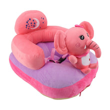 Load image into Gallery viewer, Cartoon Baby Support Seat Plush Adjustable Stable Children Learn Sitting Seat for Home Calf Elephant