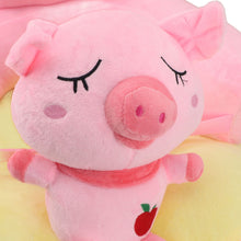 Load image into Gallery viewer, Baby Sitting Sofa Chair Comfortable Anti Rollover Portable Plush Infants Toddler Learning to Sit Chair with Light for Home Pink Pig
