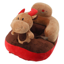 Load image into Gallery viewer, Baby Sitting Sofa Chair Comfortable Anti Rollover Portable Plush Infants Toddler Learning to Sit Chair with Light for Home Elk