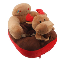 Load image into Gallery viewer, Baby Sitting Sofa Chair Comfortable Anti Rollover Portable Plush Infants Toddler Learning to Sit Chair with Light for Home Elk