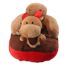 Load image into Gallery viewer, Baby Sitting Sofa Chair Comfortable Anti Rollover Portable Plush Infants Toddler Learning to Sit Chair with Light for Home Elk