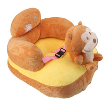 Load image into Gallery viewer, Baby Sitting Sofa Chair Comfortable Anti Rollover Portable Plush Infants Toddler Learning to Sit Chair with Light for Home Monkey