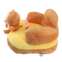 Load image into Gallery viewer, Baby Sitting Sofa Chair Comfortable Anti Rollover Portable Plush Infants Toddler Learning to Sit Chair with Light for Home Monkey