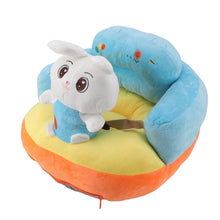 Load image into Gallery viewer, Learning Sitting Chair Prevents Falls Adjustable Angle Portable Safe Super Soft Plush Baby Support Seat Bunny Baby