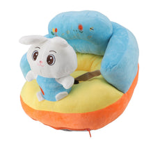 Load image into Gallery viewer, Learning Sitting Chair Prevents Falls Adjustable Angle Portable Safe Super Soft Plush Baby Support Seat Bunny Baby