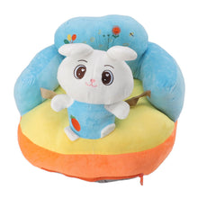 Load image into Gallery viewer, Learning Sitting Chair Prevents Falls Adjustable Angle Portable Safe Super Soft Plush Baby Support Seat Bunny Baby