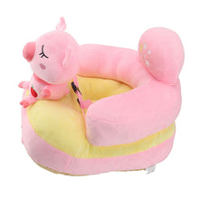 Load image into Gallery viewer, Baby Sofa Chair Floor Support Seat Plush Cute Cartoon Animal Angle Adjustable Baby Learning to Sit Chair with USB Cable for Toddlers Boys Girls Pig