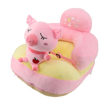 Load image into Gallery viewer, Baby Sofa Chair Floor Support Seat Plush Cute Cartoon Animal Angle Adjustable Baby Learning to Sit Chair with USB Cable for Toddlers Boys Girls Pig