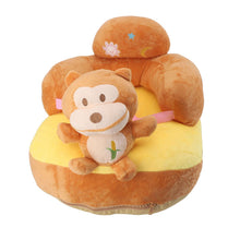 Load image into Gallery viewer, Baby Sofa Chair Floor Support Seat Plush Cute Cartoon Animal Angle Adjustable Baby Learning to Sit Chair with USB Cable for Toddlers Boys Girls Monkey
