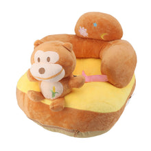 Load image into Gallery viewer, Baby Sofa Chair Floor Support Seat Plush Cute Cartoon Animal Angle Adjustable Baby Learning to Sit Chair with USB Cable for Toddlers Boys Girls Monkey