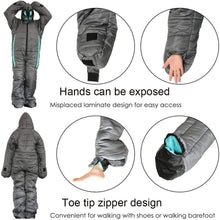 Load image into Gallery viewer, Wearable Alien Sleeping Bag for Camping Travel Hiking and Outdoor Use - XL