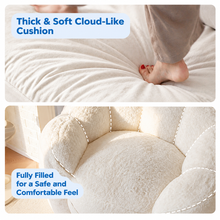 Load image into Gallery viewer, Cozy Bean Bag Sofa with Soft Corduroy Cover and High-Density Foam Filling for Living Room Bedroom Balcony Relaxation (White)