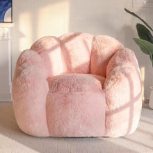 Load image into Gallery viewer, Cozy Bean Bag Sofa with Soft Corduroy Cover and High-Density Foam Filling for Living Room Bedroom Balcony Relaxation (White)