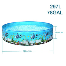 Load image into Gallery viewer, Portable Inflation-free Hard Swimming Pool Folding Pool Family Swimming Pool Round Swimming Pool for Babies Kids Adults 48 x 9.8in