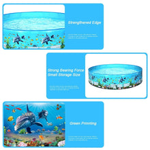 Load image into Gallery viewer, Portable Inflation-free Hard Swimming Pool Folding Pool Family Swimming Pool Round Swimming Pool for Babies Kids Adults 48 x 9.8in