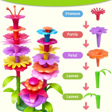 Load image into Gallery viewer, Toys Gifts for 2 3 4 5 Year Old Girl, 52 PCS Flower Garden Building Toys, Toddler Girl Toys 2-3, Christmas Toys Gifts for Kids Girls Age 2-4 3-5