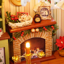 Load image into Gallery viewer, Miniature Dollhouse Kit DIY Christmas Realistic Mini 3D Wooden House with LED Lights Children's Day Birthday Gift Christmas House Decoration