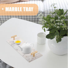 Load image into Gallery viewer, 1Pc White Marble Serving Tray for Home Dessert Display and Coffee Storage
