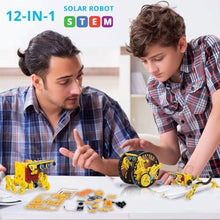 Load image into Gallery viewer, STEM Projects for Kids Ages 8-12,Solar Robot Science Building Kits,Birthday Gifts for 8 9 10 11 12-16 Year Old Boys Girls Teens,Robotics Powered by Sun or Battery(Not Include).