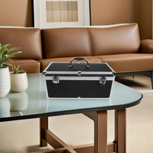 Load image into Gallery viewer, Black Aluminum Alloy Hard Shell Tool Case with Carry Handle for Electronic Technicians and Professionals