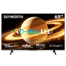 Load image into Gallery viewer, SKYWORTH 65X6600H QD-Mini LED 4K Smart TV, Matte Anti-Glare Display, 120Hz Turbo Mode, AI 4K Upscaling, AI Color Enhancement,Google TV, Dolby Atmos+Dolby Vision, 30W Speakers,HDMI2.1