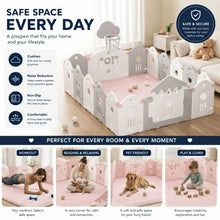 Load image into Gallery viewer, CARLA HOME Baby Play Mat 200x300cm, Thick Foam Crawling Mat, Infants, Pink