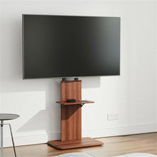 Load image into Gallery viewer, Heavy Duty TV Floor Stand Adjustable Mount 65 Black Brown