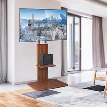 Load image into Gallery viewer, Heavy Duty TV Floor Stand Adjustable Mount 65 Black Brown