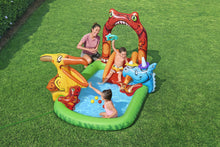 Load image into Gallery viewer, 190L Jurassic Splash Water Play Centre, Bright Dinosaur Theme with Slide