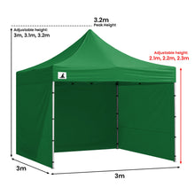Load image into Gallery viewer, Gazebo Tent Marquee 3x3 Popup Outdoor - Green
