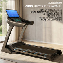 Load image into Gallery viewer, Powertrain V1100 Treadmill Electric Exercise Machine 15.6 Wifi TFT Touch Screen Home Gym Cardio Running Fitness