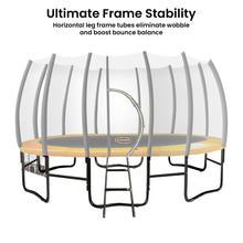 Load image into Gallery viewer, Kahuna Twister 12ft Springless Trampoline Outdoor Mat Pad Net Ladder with Basketball Set