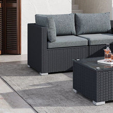 Load image into Gallery viewer, Modular Outdoor Lounge Set-9pcs Sofa, Armchairs and Coffee Table