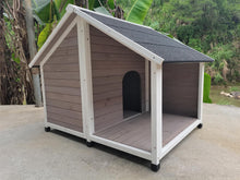 Load image into Gallery viewer, YES4PETS L Timber Pet Dog Kennel House Puppy Wooden Timber Cabin 130x105x100cm Grey