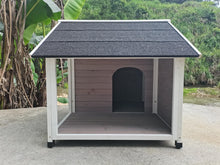 Load image into Gallery viewer, YES4PETS L Timber Pet Dog Kennel House Puppy Wooden Timber Cabin 130x105x100cm Grey