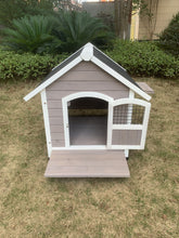 Load image into Gallery viewer, YES4PETS L Timber Pet Dog Kennel House Puppy Wooden Timber Cabin Grey