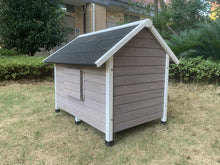 Load image into Gallery viewer, YES4PETS L Timber Pet Dog Kennel House Puppy Wooden Timber Cabin Grey