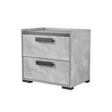 Load image into Gallery viewer, King 4 Pcs Bedroom Suite with Tallboy Fabric Combination of Black & Cement Colour