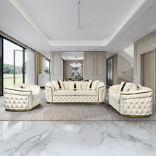 Load image into Gallery viewer, 3+2+1 Seater Sofa Set Beige Velvet Fabric