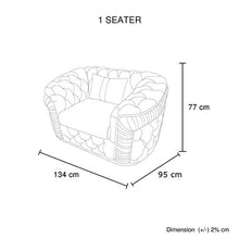 Load image into Gallery viewer, 3+2+1 Seater Sofa Set Beige Velvet Fabric