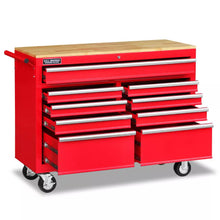 Load image into Gallery viewer, 9 Drawers Tool Box Chest Cabinet Trolley Box Garage Storage Toolbox Red 1000lbs